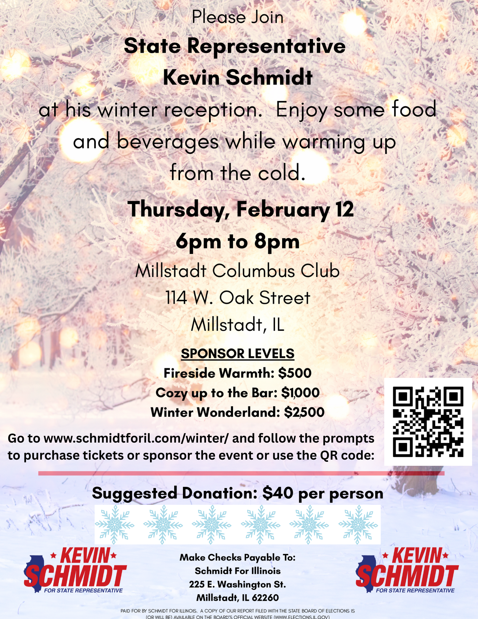 Schmidt – Winter fundraiser flier